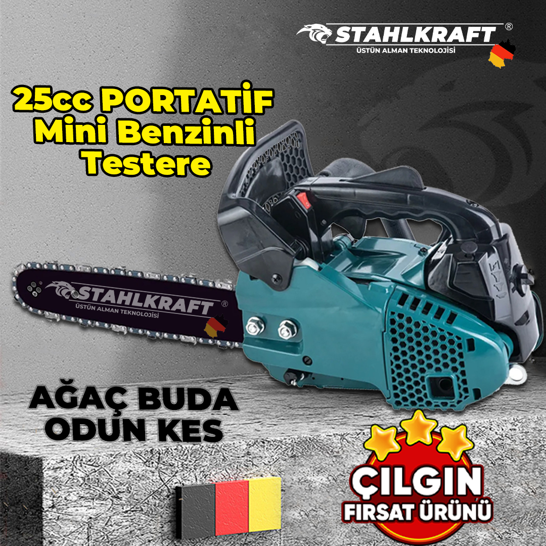 STAHLKRAFT STH 6120 25cc Portatif Mini Benzinli Testere 25 cm Palalı