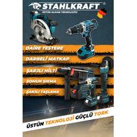 DAWREEK STH 9950 58 VF 6 Lı MAX Plus Set Somun Sıkma + Hilti + Matkap + Taşlama + Daire Testeresi + Power bank fener