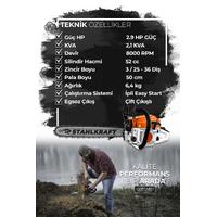 STAHLKRAFT STH 6133 52cc 2,9hp Benzinli Motorlu Testere 50cm Palalı