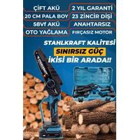 STAHLKRAFT STH 6322 58Vf Otomatik Yağlı 20 cm Pala Akülü Dal Budama Testeresi