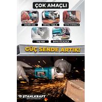 STAHLKRAFT STH 9854 6 Kademe Devir Ayarlı 780W 125 mm Spral Avuç İçi Taşlama 