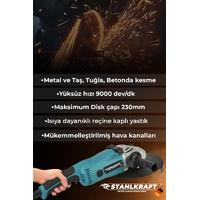 STAHLKRAFT STH 9886 230 mm 2200 Watt Metal Şanzumanlı Tam Otomatik Taşlama