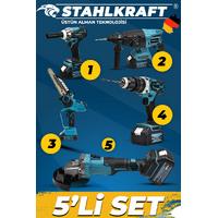 STAHLKRAFT STH 9945 58 VF 5 Lü MAX Plus Set Torklu Vidalama Somun Sıkma + Hilti + Matkap + Taşlama + Budama