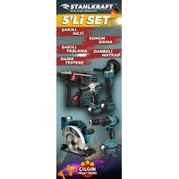 STAHLKRAFT STH 9946 58 VF 5 Lü MAX Plus Set Torklu Vidalama + Somun Sıkma + Hilti + Matkap + Taşlama + Daire Testere Yaprak